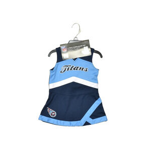 NFL Team Apparel Girl's 2-Piece Cheerleader Set Titans Blue Size 2T NEW